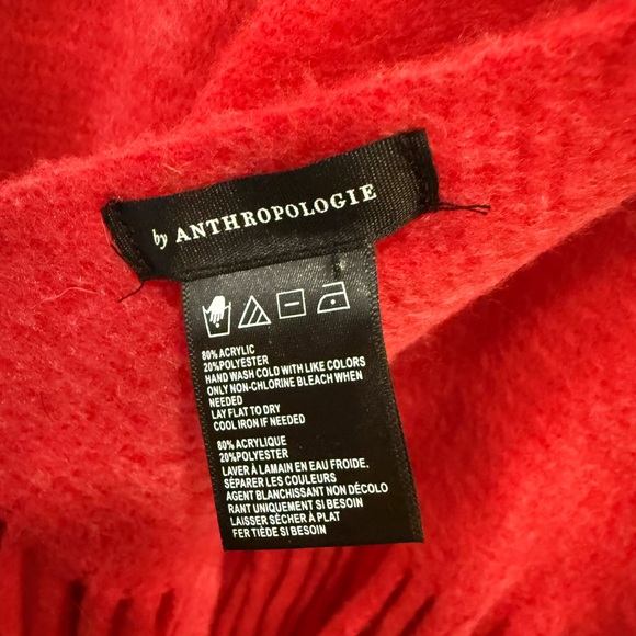Anthropologie Accessories - Anthropologie Red Oversized Scarf